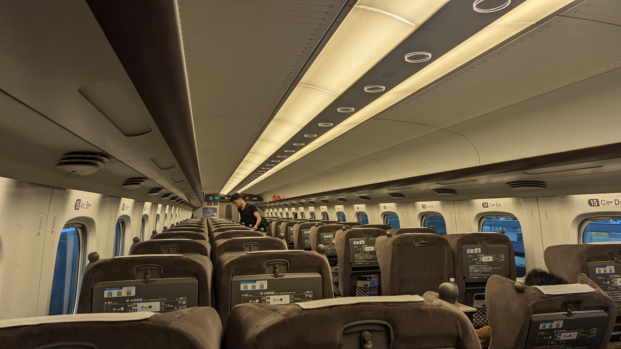 parked Shinkansen in Osaka